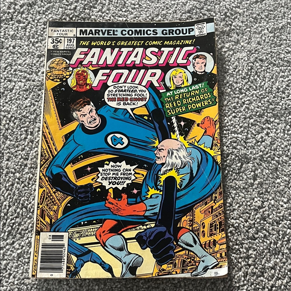 Marvel Fantastic Four Comic with Blue and Red Cover